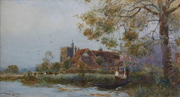 Boarding Apunt Near Tenterden, Kent Oil Painting by Walker Stuart Lloyd