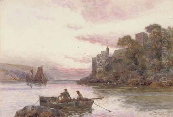 Dartmouth Castle Oil Painting by Walker Stuart Lloyd