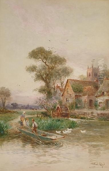 Springtime At The Mill Oil Painting by Walker Stuart Lloyd