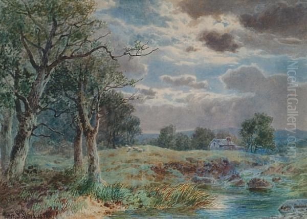 Moonlight On Hampstead Heath Oil Painting by Walker Stuart Lloyd