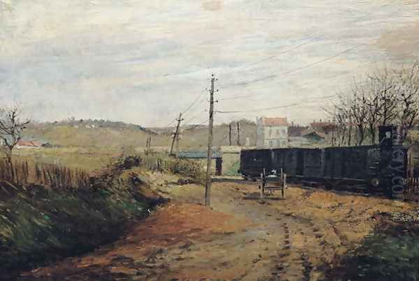 The Station at Argenteuil Oil Painting by Livinus de Vogelaare