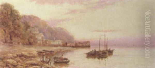 Clovelly Oil Painting by Walker Stuart Lloyd