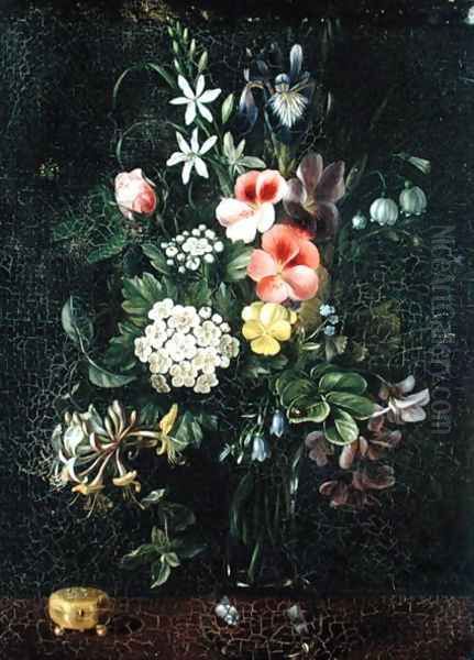 Vase of Flowers, 1775 Oil Painting by A. Viedebant