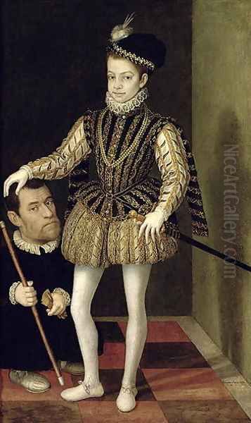 Portrait of Carlo Emanuele I 1562-1630 Duke of Savoy, c.1570 Oil Painting by Giacomo (L'Argenta) Vighi