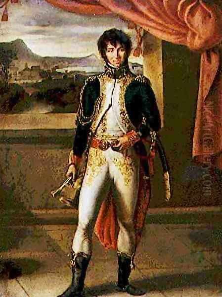 Portrait of Joachimes Murat 1767-1815 Oil Painting by Jean Baptiste Vicar