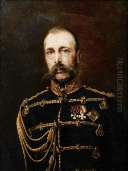 Portrait Of Tsar Alexander Ii Oil Painting by Konstantin Egorovich Egorovich Makovsky