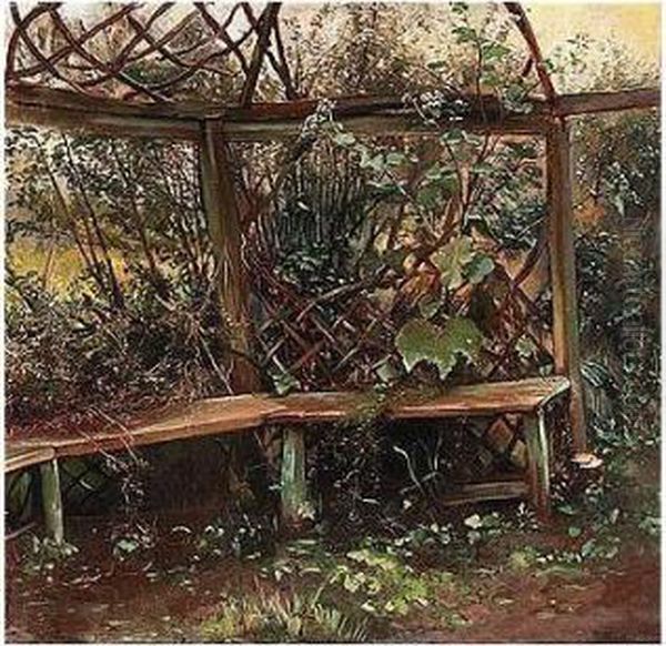 The Arbor [bese'dka] Oil Painting by Konstantin Egorovich Egorovich Makovsky