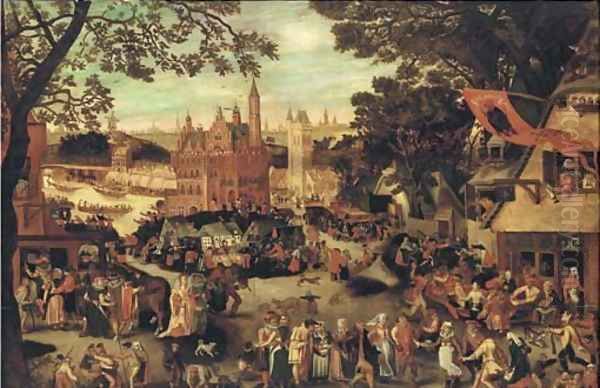 The fair at Audenaerde or the kermesse of Saint George Oil Painting by David Vinckboons