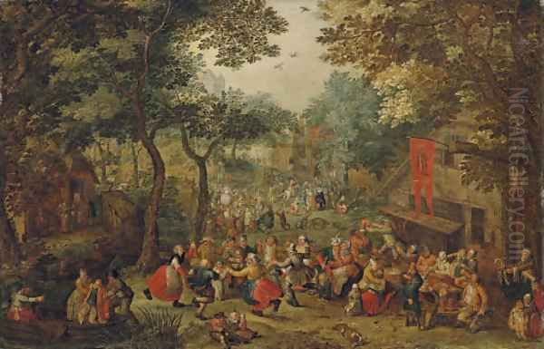 A village kermesse on St. George's Day Oil Painting by David Vinckboons