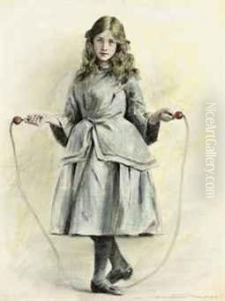 The Skipping Rope Oil Painting by Mortimer Luddington Mempes