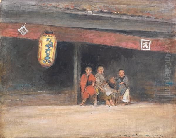 Young Japan Oil Painting by Mortimer Luddington Mempes