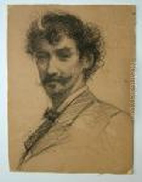 Portrait Of James Abbott Mcneil Whistler Oil Painting by Mortimer Luddington Mempes