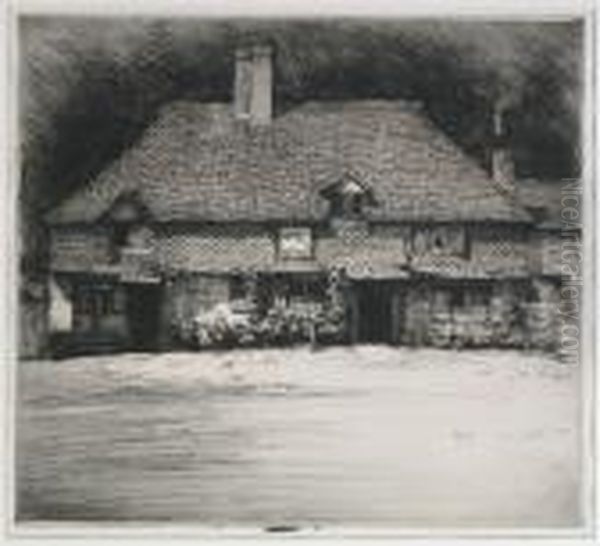 The White Hart In At Witley, Surrey Oil Painting by Mortimer Luddington Mempes