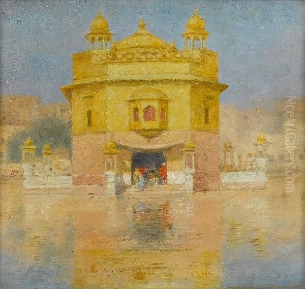 The Golden Temple, Amritsar Oil Painting by Mortimer Luddington Mempes