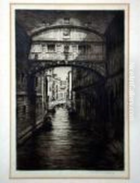 Bridge Of Sighs Oil Painting by Mortimer Luddington Mempes