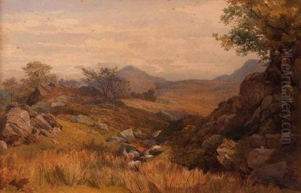 In Borrowdale Oil Painting by John Henry Mole