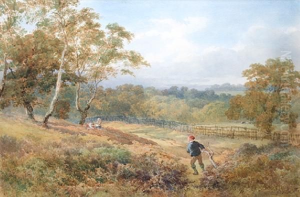 On Cannock Chase Oil Painting by John Henry Mole