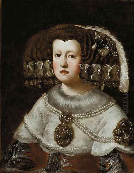 Portrait of Queen Mariana of Austria Oil Painting by Diego Rodriguez de Silva y Velazquez