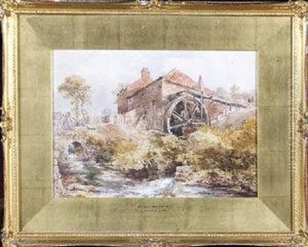 An Old Watermill Oil Painting by John Henry Mole