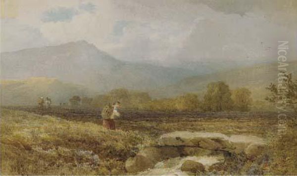 The Peat Gatherers Oil Painting by John Henry Mole