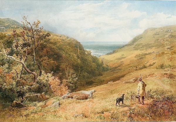 A Shepherd Boy And His Dog Oil Painting by John Henry Mole