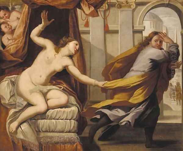 Joseph and Potiphar's wife Oil Painting by Simon Vouet