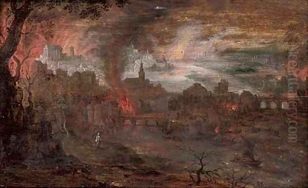 The destruction of Sodom and Gomorrah Oil Painting by Frederik Van Valckenborch