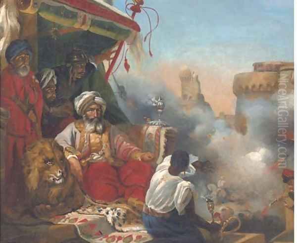 Mohammed Ali's Massacre of the Marmelukes at Cairo Oil Painting by Horace Vernet