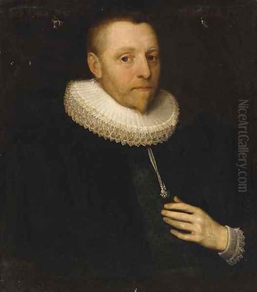 Portrait of a gentleman Oil Painting by Cornelis De Vos