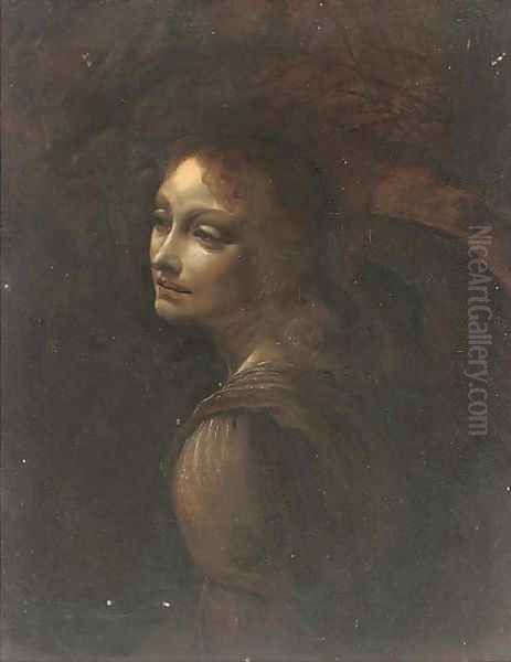 Head of an angel Oil Painting by Leonardo Da Vinci