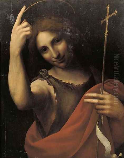 Saint John the Baptist Oil Painting by Leonardo Da Vinci