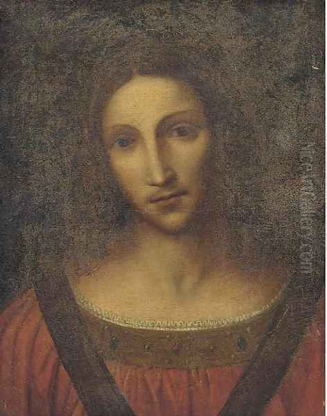 Head of a female Saint Oil Painting by Leonardo Da Vinci