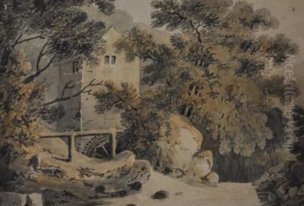 Old Watermill Oil Painting by Nicholson, F.