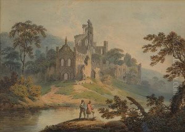 Kirkstall Abbey Oil Painting by Nicholson, F.