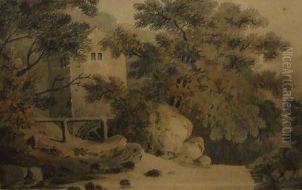 A Watermill Oil Painting by Nicholson, F.