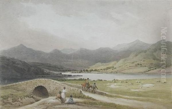 A View In The Lake District Oil Painting by Nicholson, F.