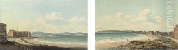 Two Views Of Weymouth Oil Painting by Nicholson, F.