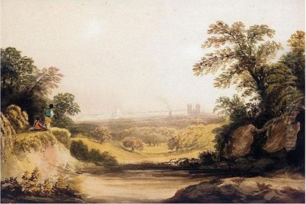 A View Of London From Richmond Oil Painting by Nicholson, F.