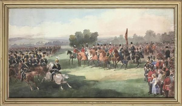 Pheonix Park, Dublin, 1871, A Sketch Oil Painting by Orlando Norie