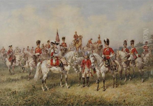 The Royal Scots Greys Oil Painting by Orlando Norie