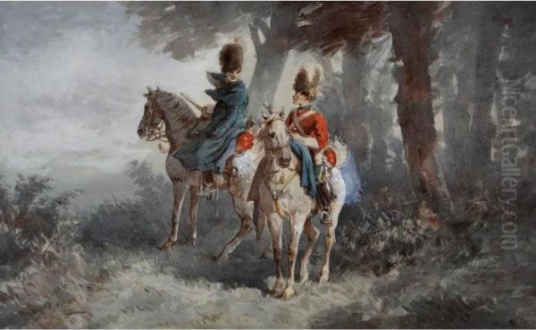 The 2nd Royal North British Dragoons Oil Painting by Orlando Norie