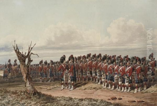 The 42nd Royal Highland Regiment Of Foot Oil Painting by Orlando Norie