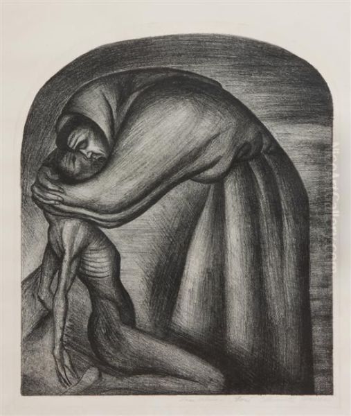 The Franciscan And The Indian Oil Painting by Jose Clemente Orozco