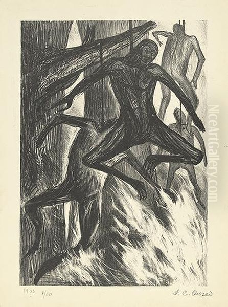 The Hanged Men. Oil Painting by Jose Clemente Orozco