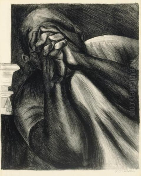 Grief (hopkins 6) Oil Painting by Jose Clemente Orozco