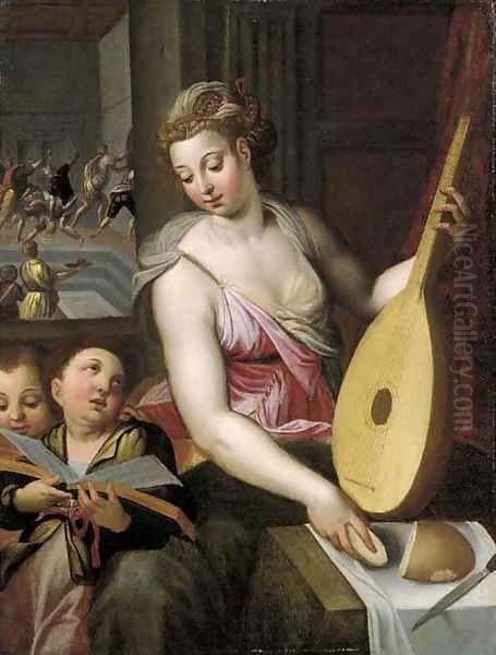 An Allegory Of Music Oil Painting by Otto van Veen