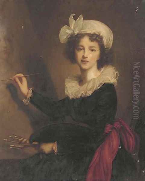 Self portrait Oil Painting by Elisabeth Vigee-Lebrun