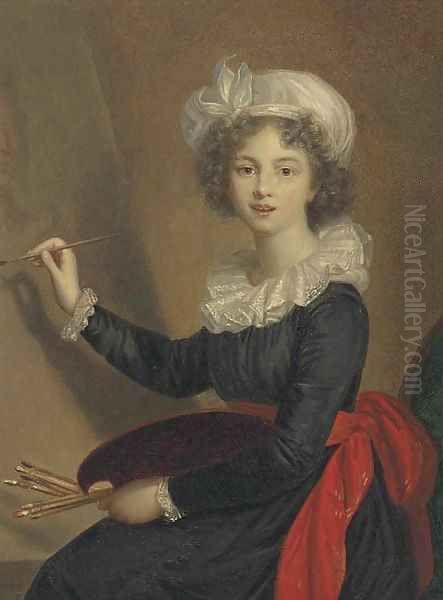 Portrait or the artist Oil Painting by Elisabeth Vigee-Lebrun