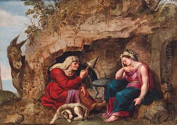 Hercules and Omphale Oil Painting by Maerten De Vos