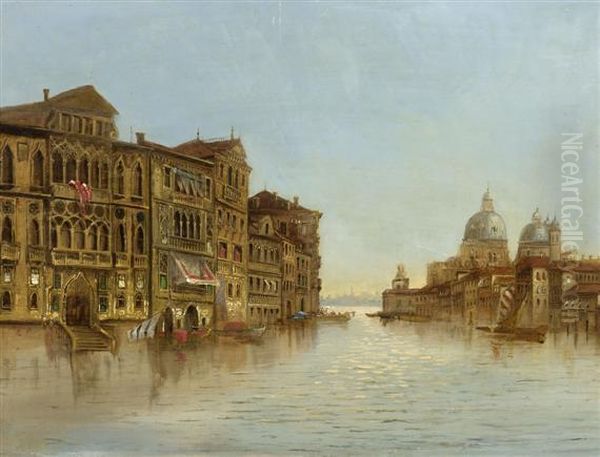 View Of Venice. Oil Painting by Edward Pritchett